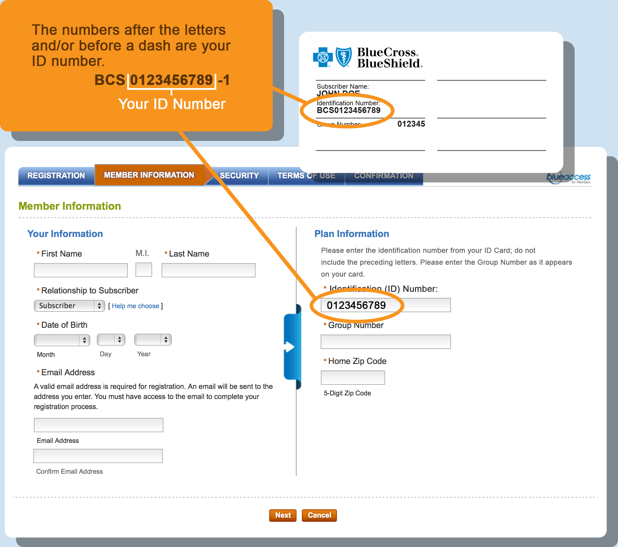 Zip code address